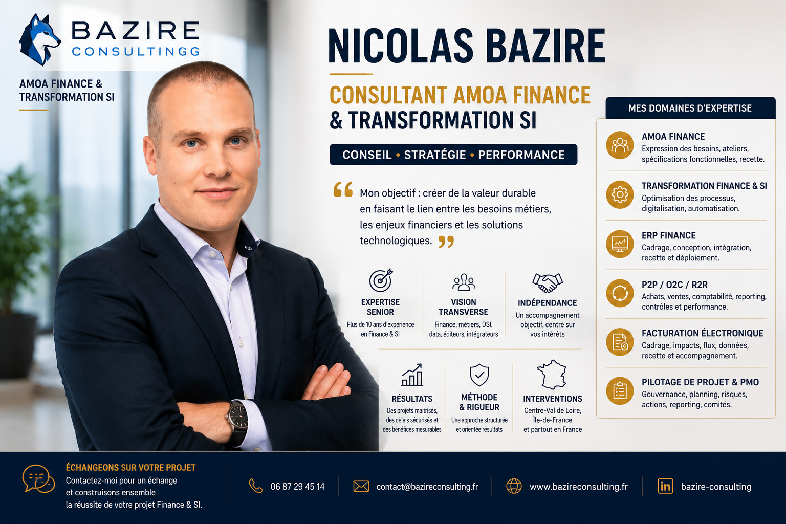 Nicolas Bazire consultant AMOA Finance et transformation SI