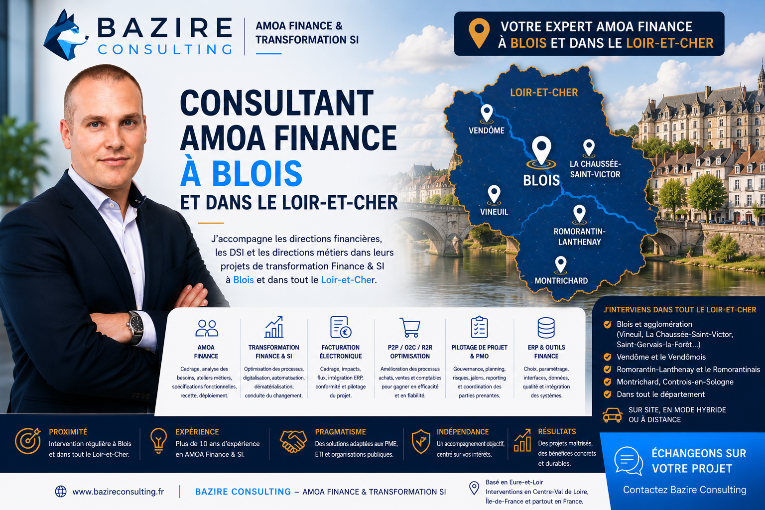 Consultant AMOA Finance à Blois et dans le Loir-et-Cher - Bazire Consulting