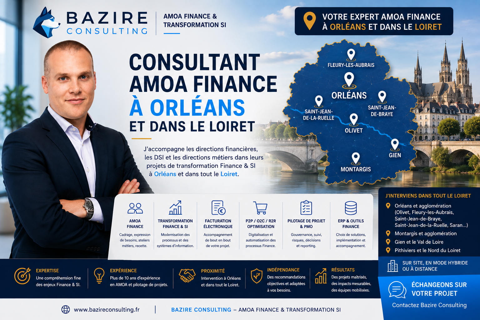 Consultant AMOA Finance à Orléans et dans le Loiret - Bazire Consulting